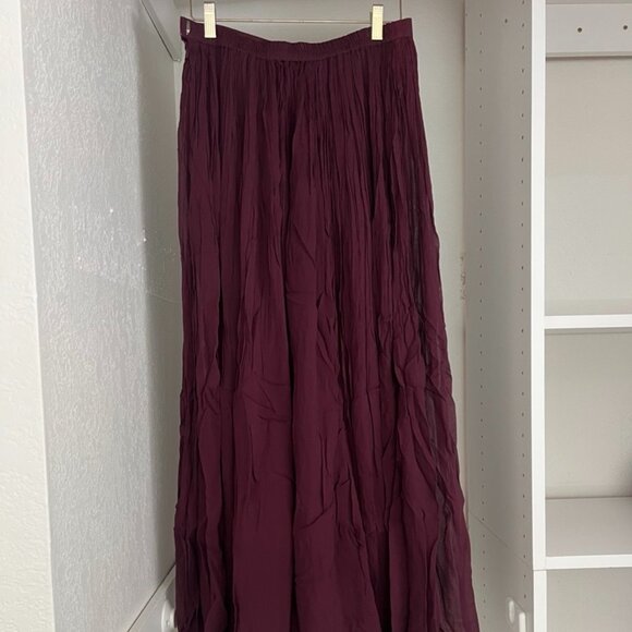 Mauve And Grape Purple Palazzo Suit With Front Slit Anarkali - Picture 7 of 8